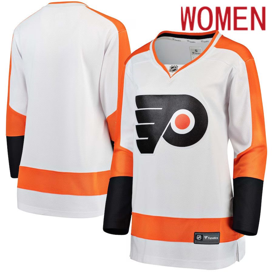 Women Philadelphia Flyers Fanatics Branded White Away Breakaway NHL Jersey